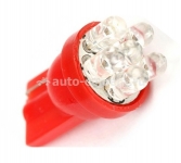 Светодиодные лампы T10 6 LED red